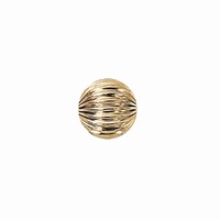 Metal Round Corrugated Beads - Gold Plated 3mm x 20