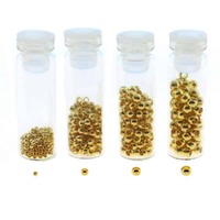 Round Crimp Beads Assorted Pack - Gold 600 pieces