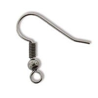 Earring Hooks Earwires Stainless Steel x 10 Pairs
