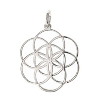 Sterling Silver Charm with Jump Ring - Seed of Life
