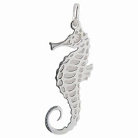 Sterling Silver Charm with Jump Ring - Sea Horse
