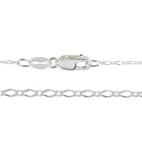 Sterling Silver Finished E-coat Diamond Cut Curb Chain x 20"
