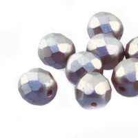 Czech Glass Round FirePolished Beads - Pastel Cocoa x 8mm