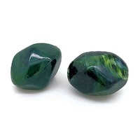 Crocodile Green Large Vintage Lucite Bead