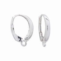 Sterling Silver Leverback Earrings with Open Ring 