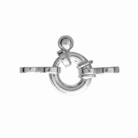 Sterling Silver Fancy Spring Ring Clasp with Two Loops