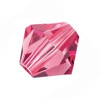 Preciosa Crystal Bicone Beads - Indian Pink x 4mm