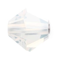 Preciosa Crystal Bicone Beads - White Opal 6mm