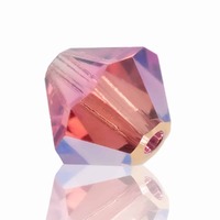 Preciosa Crystal Bicone Beads - Rose AB2X x 6mm