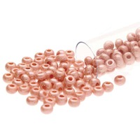 Czech Glass Seed Beads Size 6/0 - Pink Opaque Luster
