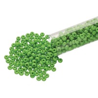Czech Glass Seed Beads Size 6/0 - Opaque Light Green