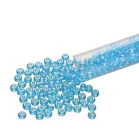 Czech Glass Seed Beads Size 6/0 - Aqua AB