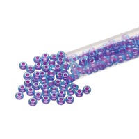 Czech Glass Seed Beads Size 6/0 - Aqua Pink Lined