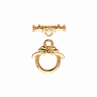 Toggle Clasp - Gold Plated Petite Flower