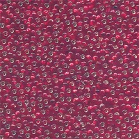 Czech Glass Seed Beads Size 6/0 - Ruby Silver Lined
