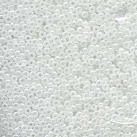 Czech Glass Seed Beads Size 6/0 - White Pearl