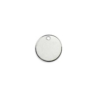 Metal Stamping Blank - Stainless Steel Circle with Hole x 12.5mm