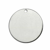 Metal Stamping Blank - Stainless Steel Circle with Hole x 30mm