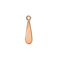 Premium Metal Stamping Blank - 24ga Copper Drop Tag with Ring