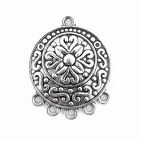 Antique Silver Metal Earring Connector Pendant Charm