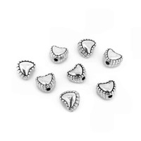 Metal Heart Beads - Antique Silver 5mm x 10