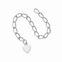 Extender Chain - Sterling Silver With Heart