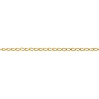Filed Curb Chain Gold Plated 2.5x1.5mm - Per Foot (30cm)