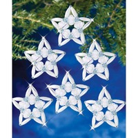 Beaded Ornament Kit - Pearl Luster Stars