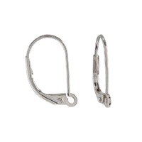 Leverback Earrings With Interchangeable Loop - Silver Plated