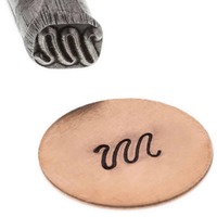 Metal Stamping Tool Specialty Steel Design Stamp - Squiggle