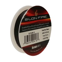 S-Lon Fire Braided Bead Thread - Black 6lb
