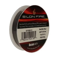 S-Lon Fire Braided Bead Thread - Black 8lb