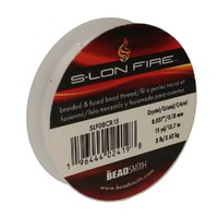 S-Lon Fire Braided Bead Thread - Crystal 8lb