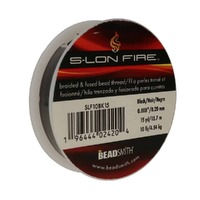 S-Lon Fire Braided Bead Thread - Black 10lb