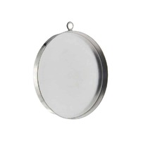 Sterling Silver Round Bezel Setting with Ring x 20mm
