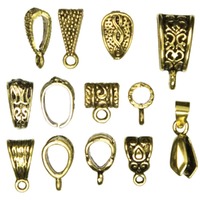 Jewellery Findings Mixed Pendant Bails x Gold