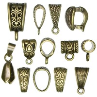 Jewellery Findings Mixed Pendant Bails x Antique Gold