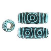 Large Plastic Beads - Antique Turquoise 10 x 27mm