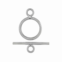 Sterling Silver Textured Toggle Clasp