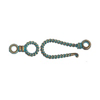 Hook and Eye S Shape Clasp with Patina Finish