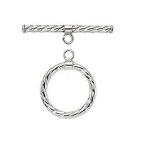 Sterling Silver Twist Toggle Clasp