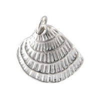 Sterling Silver Charm with Jump Ring - Sea Shell