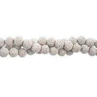 Lava Beads -  Arctic White 8mm x 8" strand