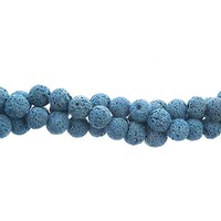 Lava Beads - Royal Azure 8mm x 8" strand