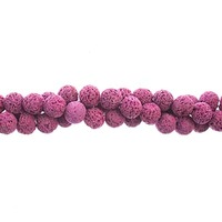 Lava Beads - Flamingo Pink 8mm x 8" strand