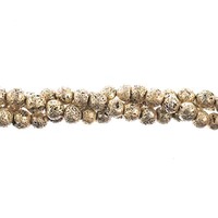 Lava Beads - Light Gold 8mm x 8" strand