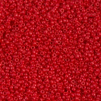 Miyuki Glass Seed Beads - Size 15/0 x Opaque Red