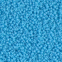 Miyuki Glass Seed Beads - Size 15/0 x Opaque Turquoise Blue