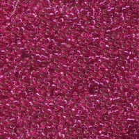 Miyuki Glass Seed Beads - Size 15/0 x S/L Raspberry Transparent