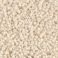 Miyuki Glass Seed Beads - Size 15/0 x Matte Cream